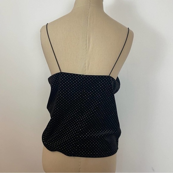 Nude Womens Camisole Black Gold Spaghetti Strap Small - Picture 3 of 5